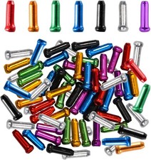 50pcs Bike Brake  Shift Cable End Caps Aluminum Crimp Tips Bicycle Cable Ends 