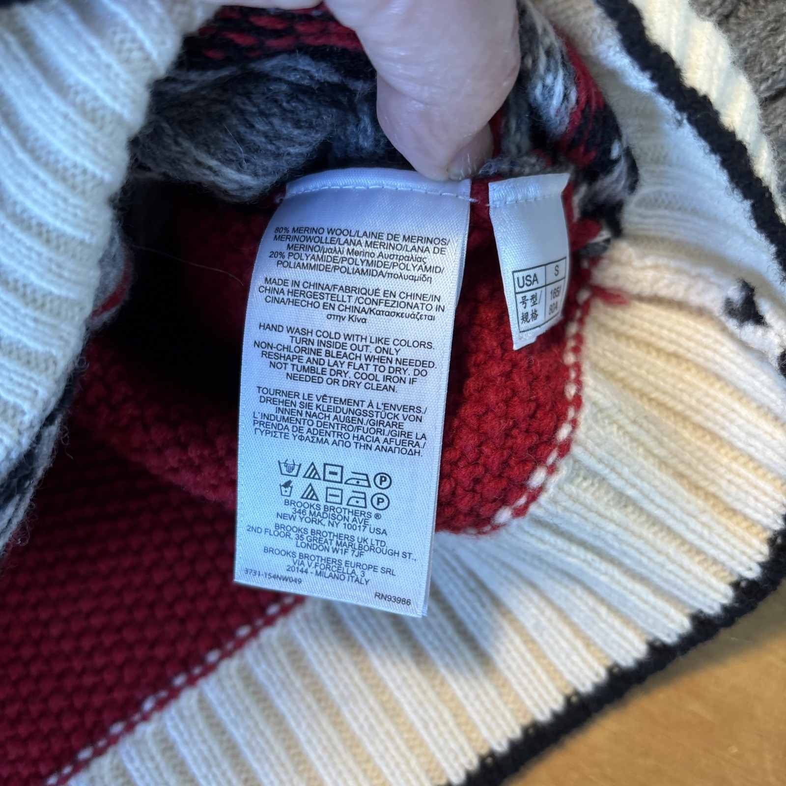 129 Brooks Brothers Patchwork Fair Isle Cardigan … - image 4