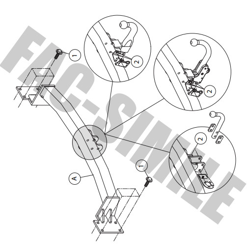 Vertical Detachable Towbar+ 7Pin Universal C2 Wiring Fits Audi Q7 03/06-06/15