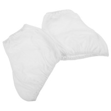 1 Pair White Figure Skating Boot Covers for Size 34-38 Stretch Velvet Roller