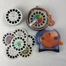 View Master Fisher Price Blue Orange Viewer Mattel 58 Discs Disney Nickelodeon