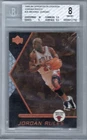 MICHAEL JORDAN 1998-99 UPPER OVATION JORDAN RULES BRONZE INSERT CARD #J5 BGS 8