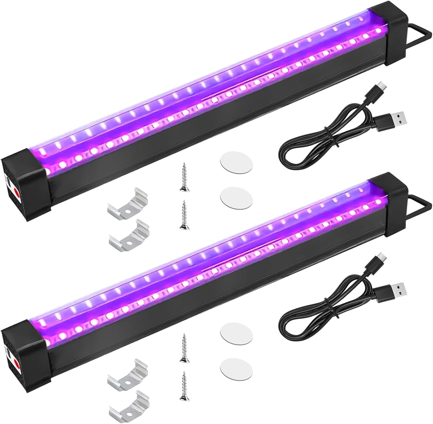 Solution Détection de Taches et Fuites : Duo de Lampes LED UV Rechargeables à Intensité Réglable