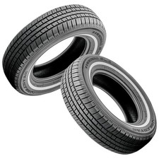 2 Milestar Ms775 P17580r13 86s Tire White Side Wall Classic Vintage All Season