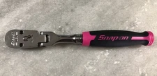 NEW Snap-On Tools PINK  3/8" Dr 100 Tooth Cynergy Soft Grip Flex Ratchet FHF100