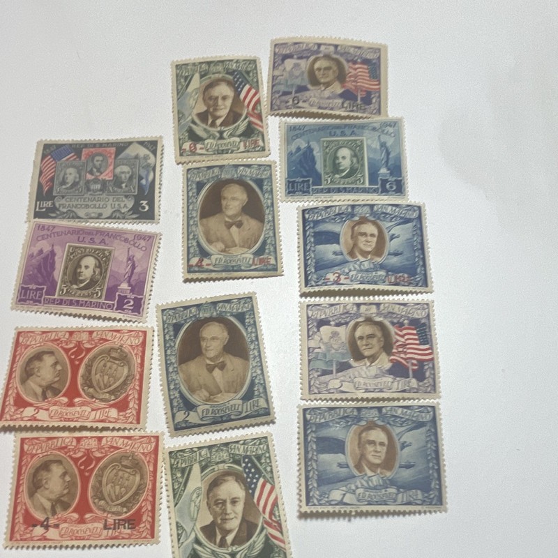 San Marino 1947 Postage Stamps Mint Hinged Franklin D. Roosevelt 2/3/6 Lire