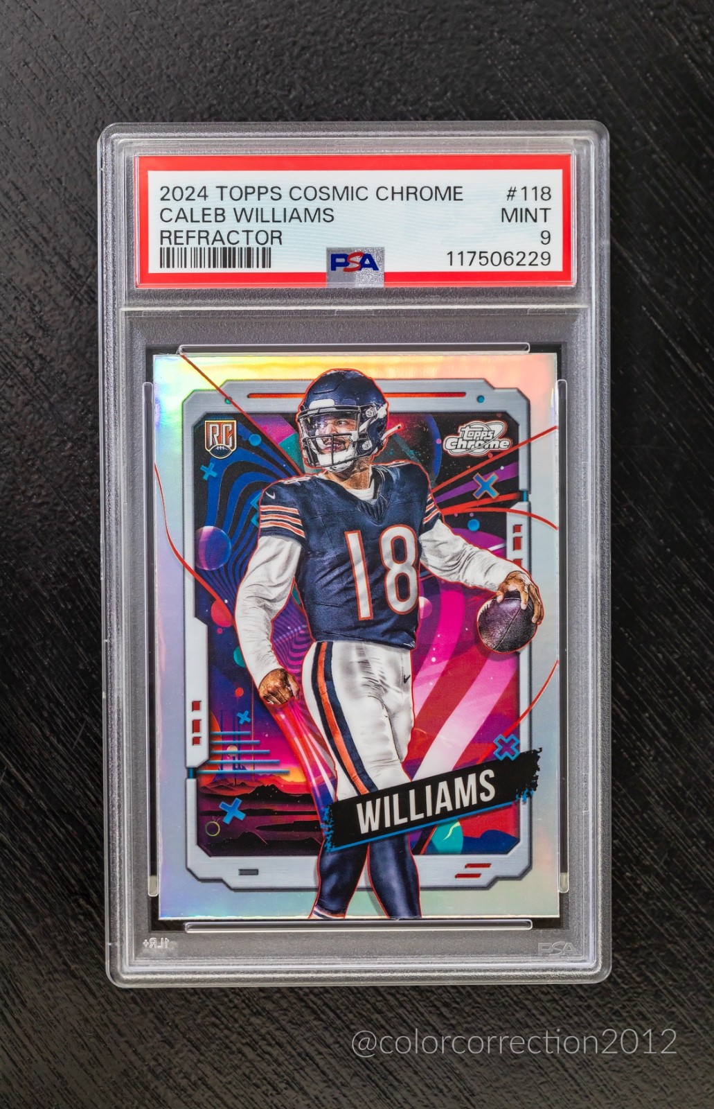 2024 Topps Cosmic Chrome CALEB WILLIAMS Refractor #118 PSA 9 MINT (RC) Bears