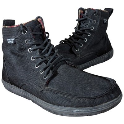 Lems Boulder Boots Mid Black Size 8.5 Mens Womens 10 Flannel Lined