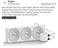 Lota L36 WH AIO CPU Liquid Cooler 360MM With Digital Temp Display Color White