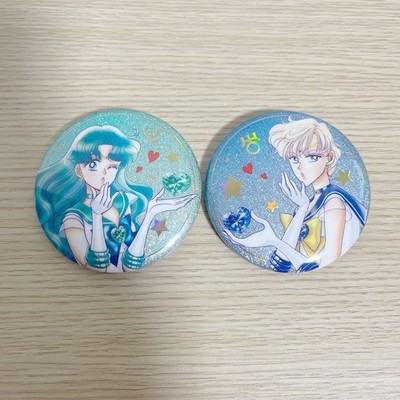Sailor Moon Neptune Uranus Aurora lame can badge D kiss ver. Sailor Neptune