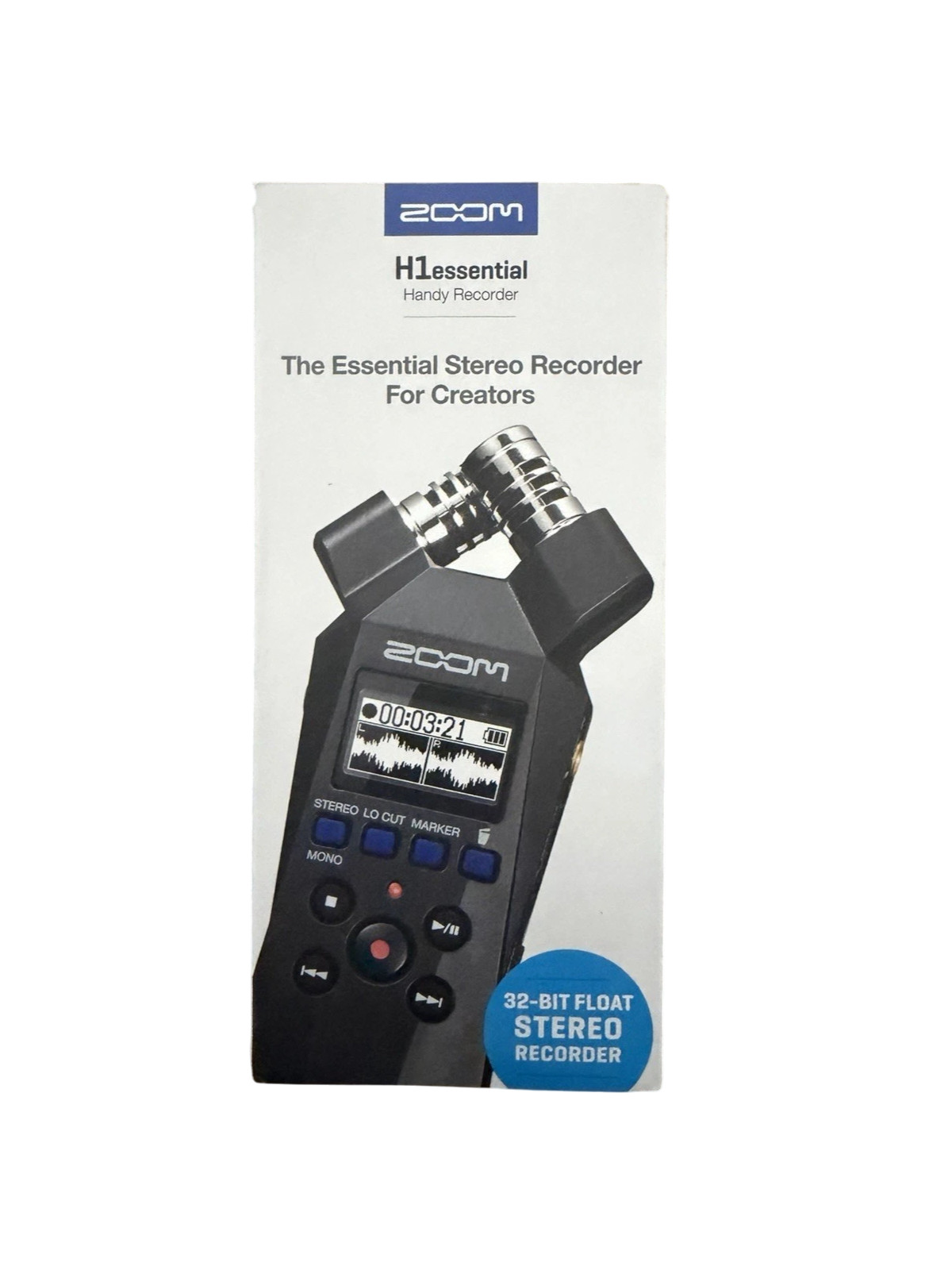 Zoom H1essential 2-Track 32-Bit Float Portable Audio Recorder Livestreams Open B