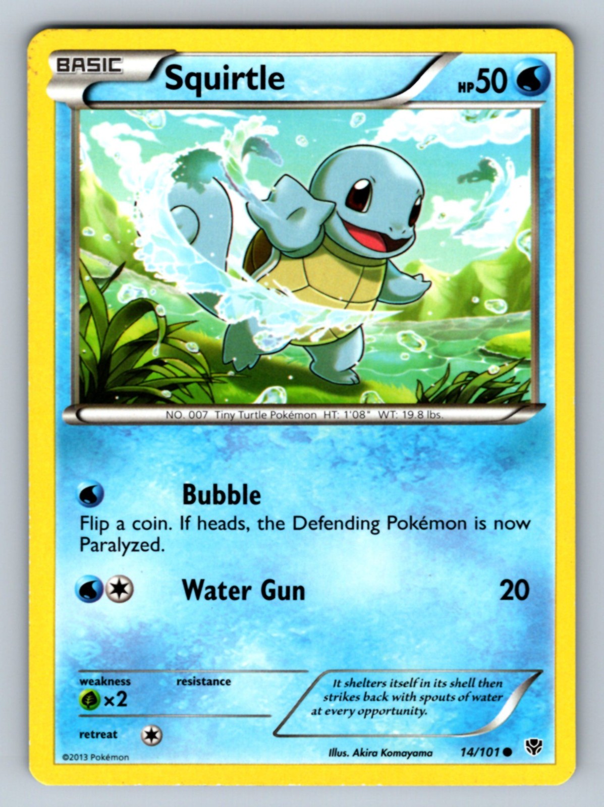 SQUIRTLE 14/101 COMMON PLASMA BLAST POKEMON TCG LP