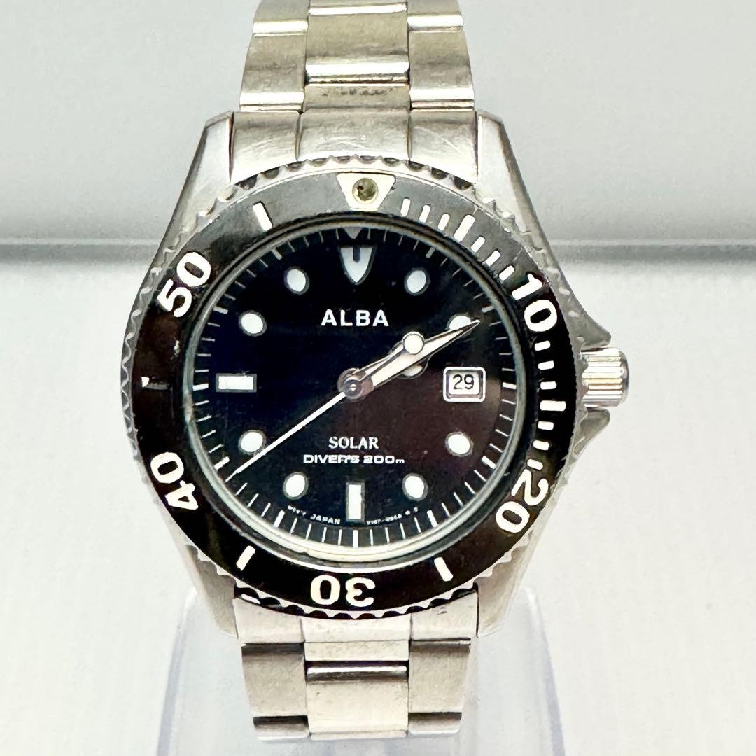 SEIKO Men's Solar Diver Watch Model AEFD530 V147-0AN0 Black Dial