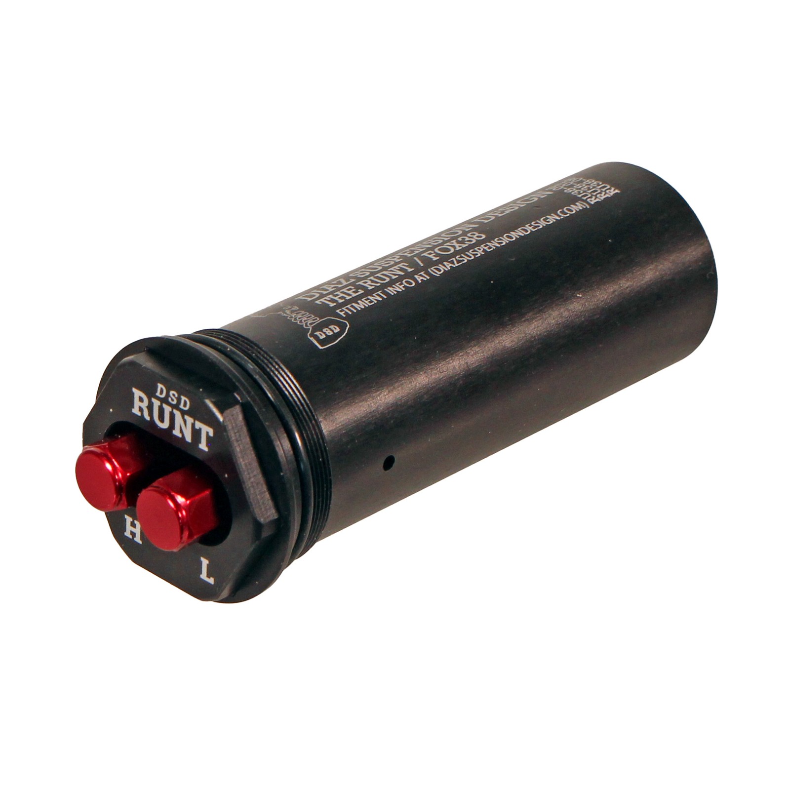 Конструкция подвески Diaz с коротеньким патроном Fox 38, 180 мм