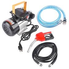 16 GPM Diesel Oil Fuel Transfer Pump Kit Electric Self-Priming w/ Nozzle 110V AC