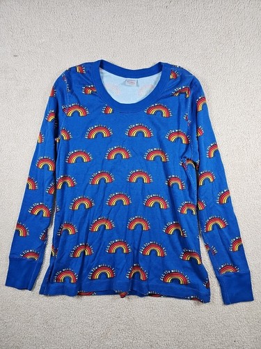 Hanna Andersson Organic Pima Cotton Pajama Set Adult Unisex Sz XL Love Print - Picture 2 of 11