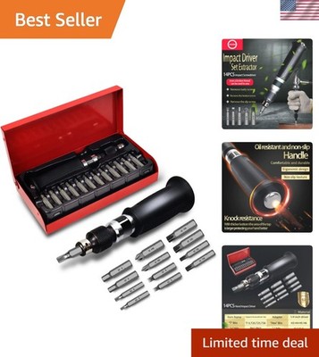 Precision Impact Driver Set with S2 Steel & Corrosion-Resistant Chrome Finish