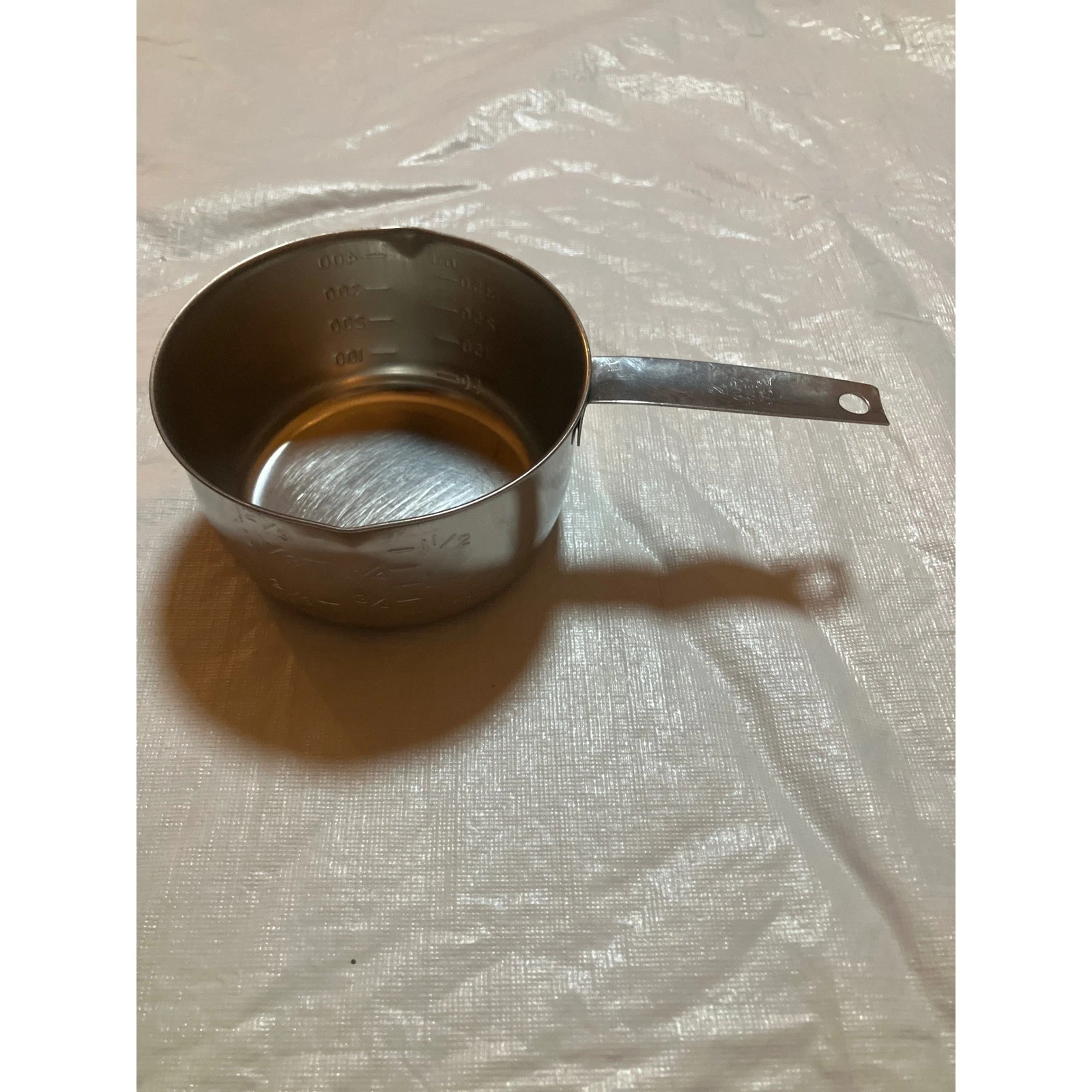 Stainless Steel Measuring Cup with Handle and Spout Kitchen Cooking Utensil