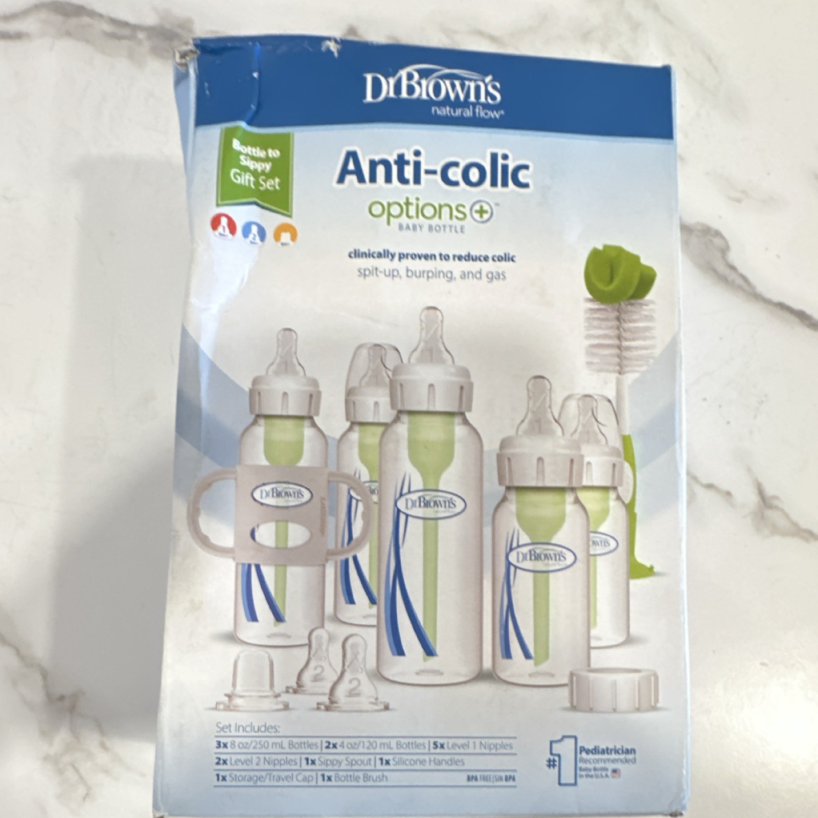 Dr. Brown&rsquo;s Anti-colic Options+ Bottle Set BPA-Free, Sippy