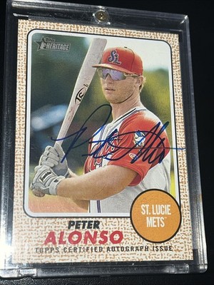 2017 Topps Heritage Minor League Edition - Real One On Card Auto Pete Alonso