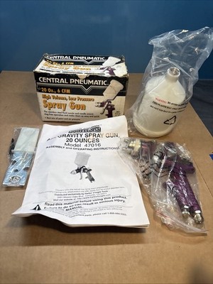 Central Pneumatic 20fl oz High Volume Low Pressure Gravity Feed Spray Gun