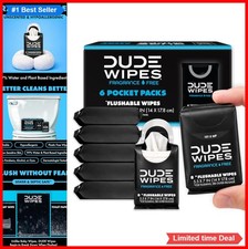 Flushable Travel Wipes 48 Count Unscented 99 Water Aloe Vitamin E Septic Safe
