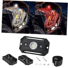 LED UTV Dome Light, Universal Roll Bar Mount LED Interior Lights White Red