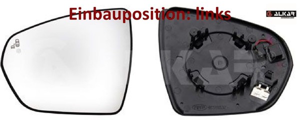 Alkar 6427882 Spiegelglas FüR AußEnspiegel Links FüR Citroen FüR Peugeot-image