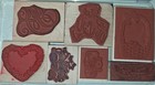 Huge Stampin Up Rubber Stamp Lot Vintage Wood Block Wheels Handle Craft Ink — photo 3