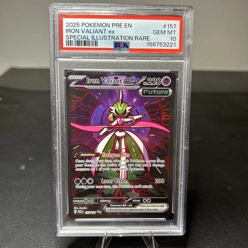 2025 POKEMON PRE EN-PRISMATIC EVOLUTIONS #157 IRON VALIANT EX PSA 10