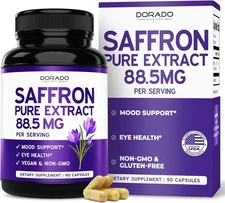 Saffron Supplements, 3 Month Supply, Pure 88.5Mg Saffron Extract for Women & Men
