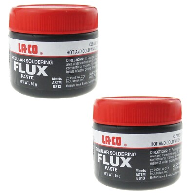 LA-CO REGULAR LÖTFLUSSMITTEL 60g 2 x WANNEN WRC ZUGELASSEN SANITÄR ROHRPASTE