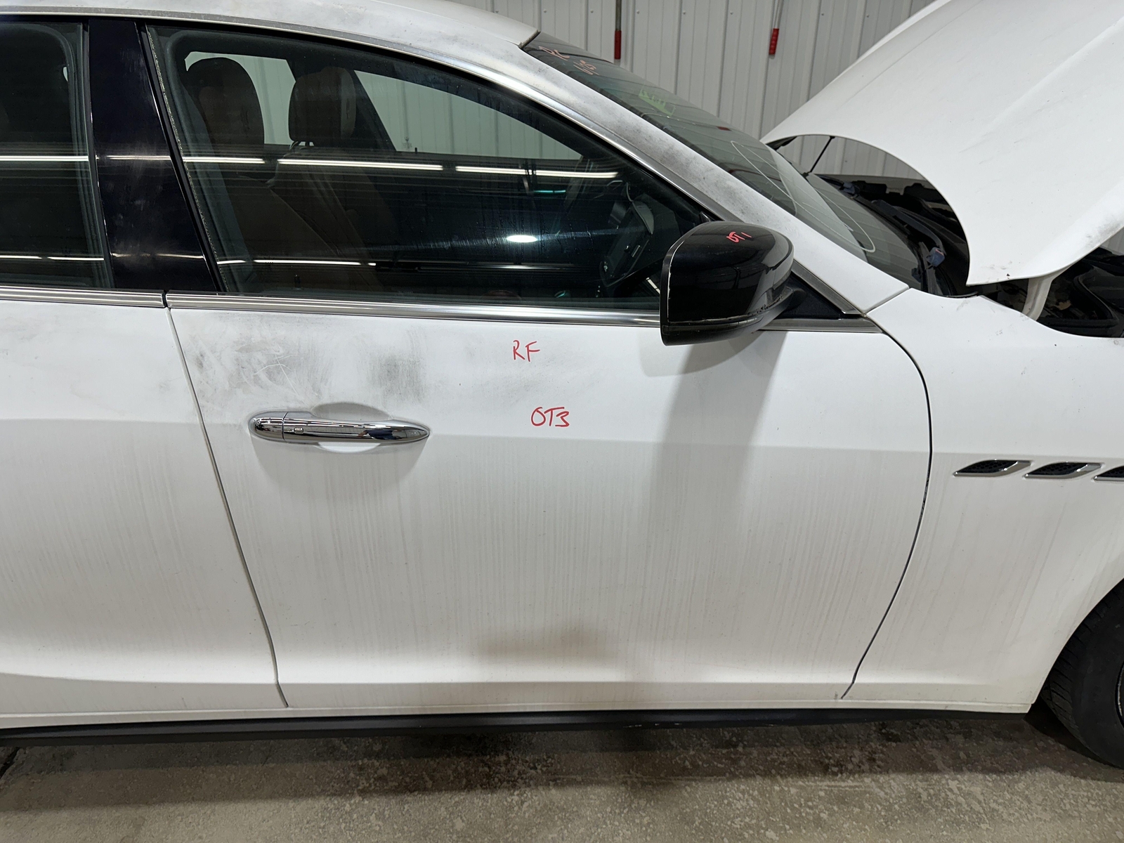 15 MASERATI GHIBLI PASSENGER RIGHT FRONT DOOR BIANCO/WHITE 268