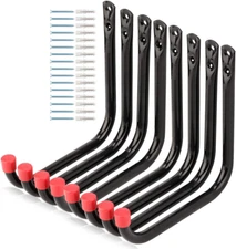 8 Pack Heavy Duty Garage Storage Utility Hooks 6.7Inch Wall Hangers Ladder Hooks