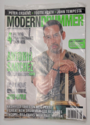 Modern Drummer Magazine  August 2015 Featuring Antonio Sanchez