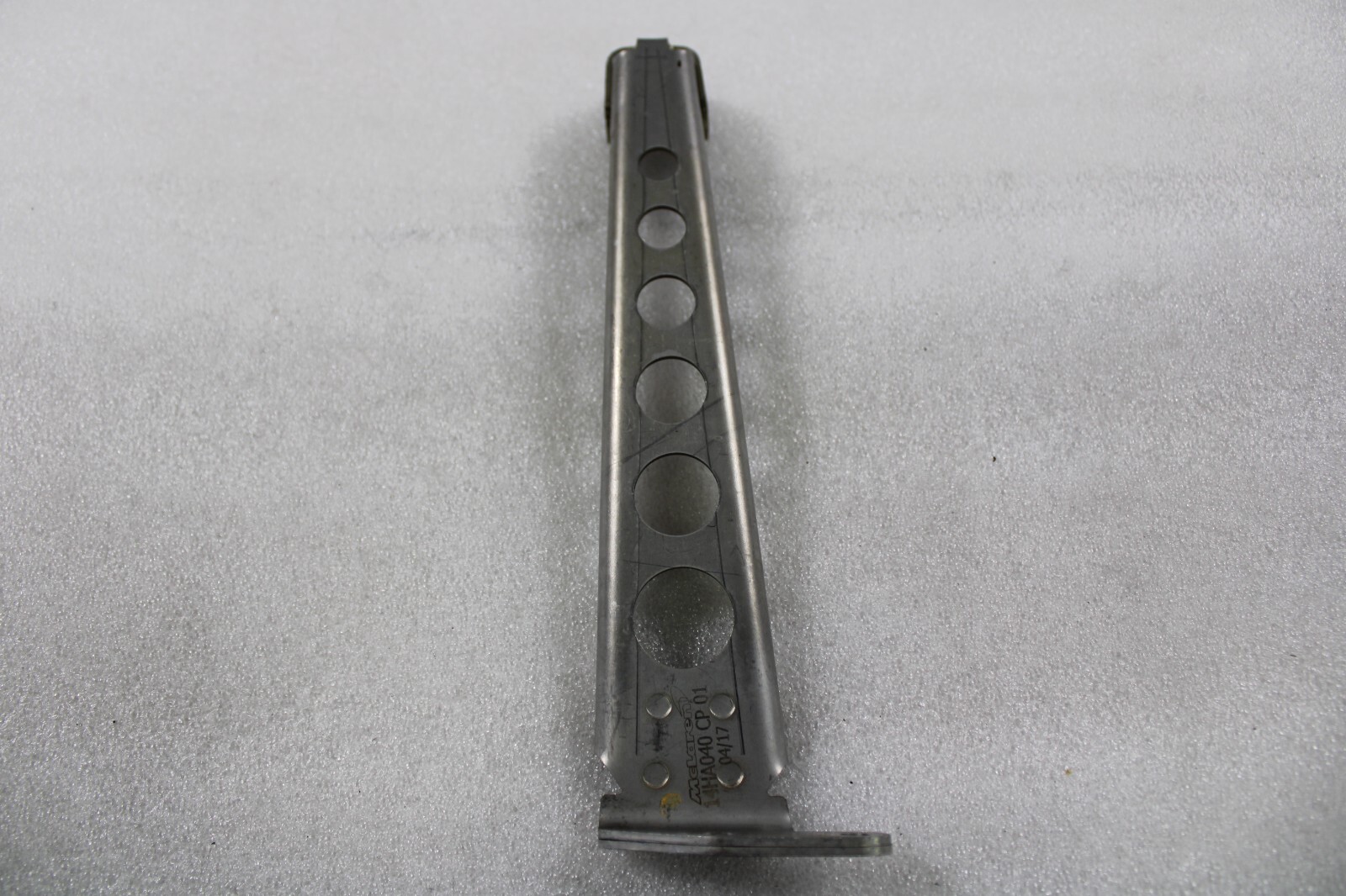McLaren 720S, Muffler/Transmission Bracket, Used, P/N 14HA040CP