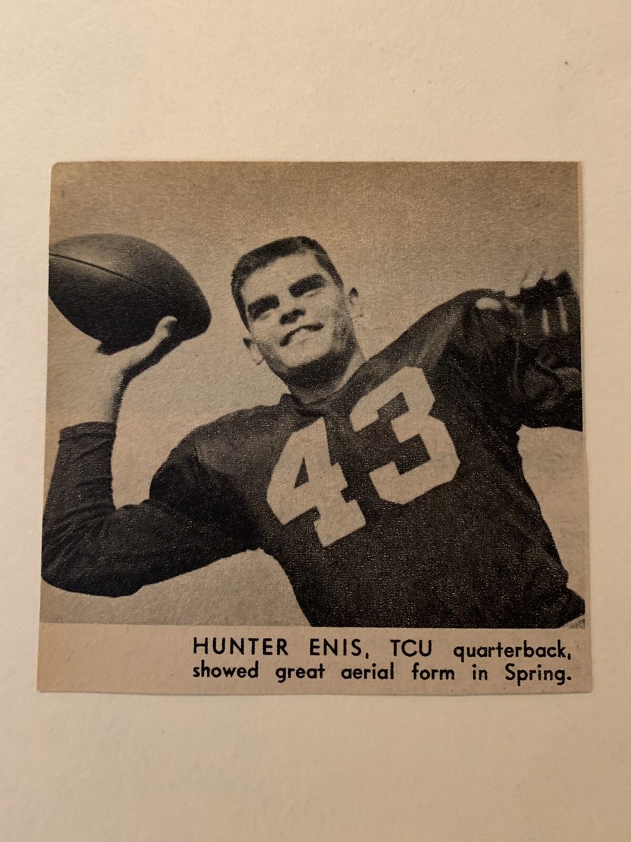 Hunter Enis TCU Horned Frogs 1958 S&S Football Pictorial CO Panel