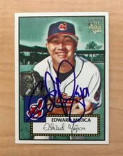 EDWARD MUJICA CLEVELAND INDIANS SIGNED AUTOGRAPHED 2006 TOPPS CARD #171 W/COA