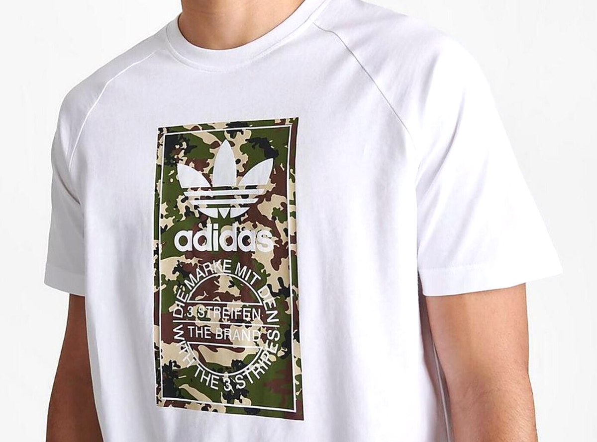 NEW MENS ADIDAS ORIGINALS CAMO TREFOIL LOGO TEE SHIRT ~SIZE XL