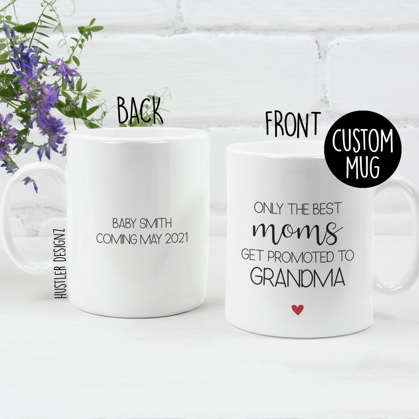 Only The Best Moms Get Promoted To Grandma Pregnancy Announcement Mug Pregnancy