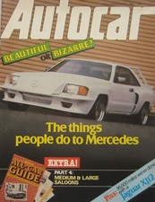 Autocar magazine 9 April 1983 featuring Ford Escort road test, Bentley