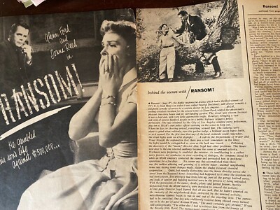 Donna Ransom Ransom, Donna Reed, Glenn Ford, Four Page Vintage Clipping | eBay