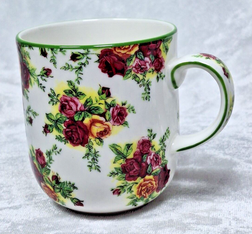 Old Country Roses Coffee Cup Mug Royal Albert Afternoon Tea Green Trim 2001 - Picture 2 of 12