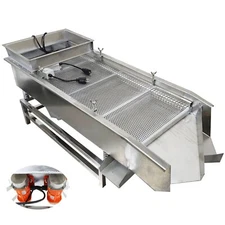 6mm&3mm Double Layer Linear Vibrating Screen Electric Shaker Sieve Machine 110V