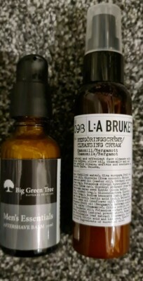 BIG GREEN TREE AFTERSHAVE BALM & L.A. BRUKET REINIGUNGSCREME. KOSTENLOSER UK-VERSAND. 