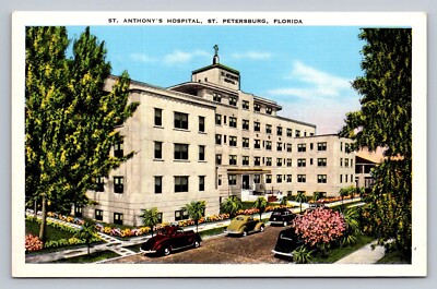 Postcard Florida St. Petersburg St. Anthony's Hospital Front View Unposted  H726