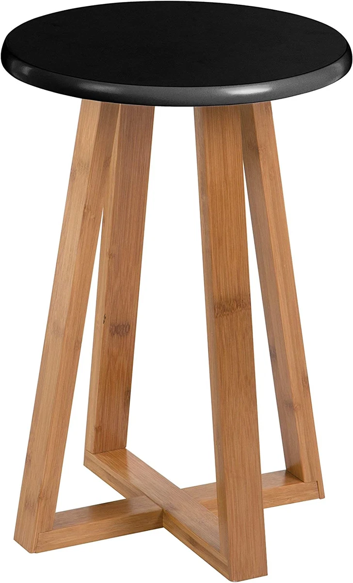 Small black 2024 wooden stool