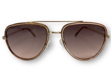 Quay Australia Sunglasses ALL IN Doe Frame/Brown Fawn Lens Aviator Classic 49mm