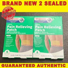 Walgreens large pain relieving patchs 5.6IN X3.6IN 2PKS EX07/2027 Total 12Pc