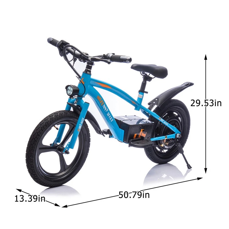 24V Kids Ride On Electric Bike 300W 12.43MPH 16" Wheels Bicycle for Kids 5-12 - Image 2 of 4